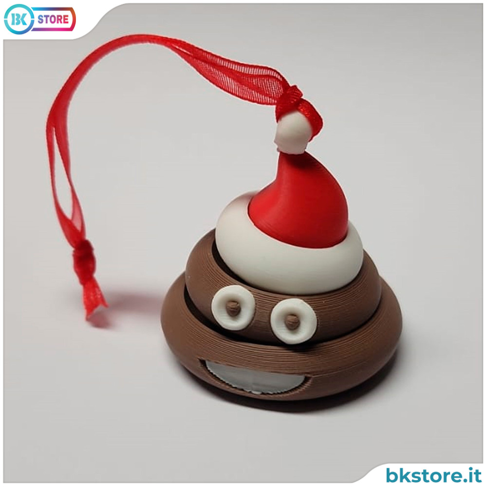 Addobbo albero di Natale divertente ironico originale cacca di Natale