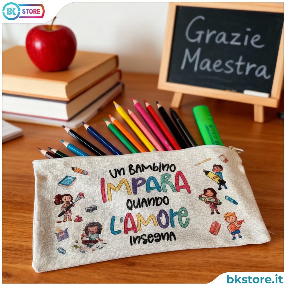 Pochette astuccio maestra silo o scuola