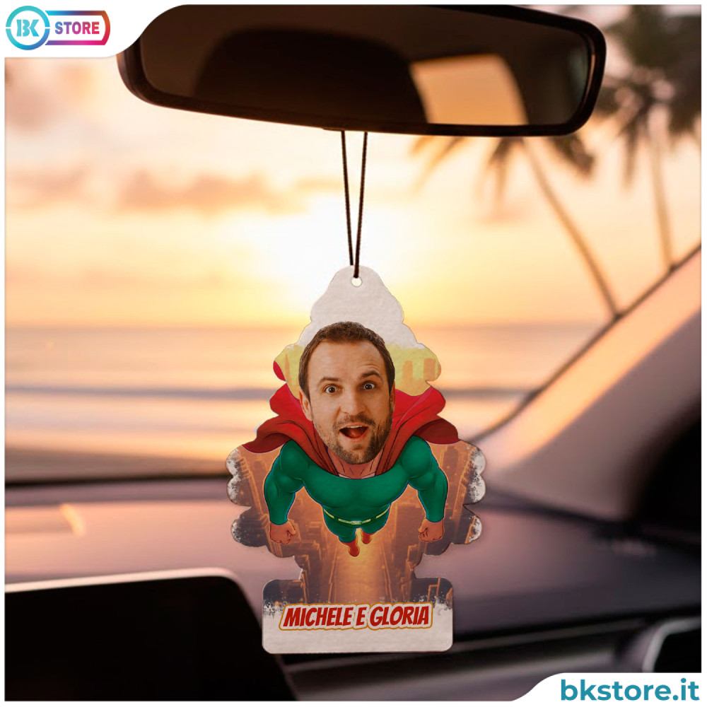 Alberello Auto Personalizzato Festa del Papà – Papà Supereroe con Foto