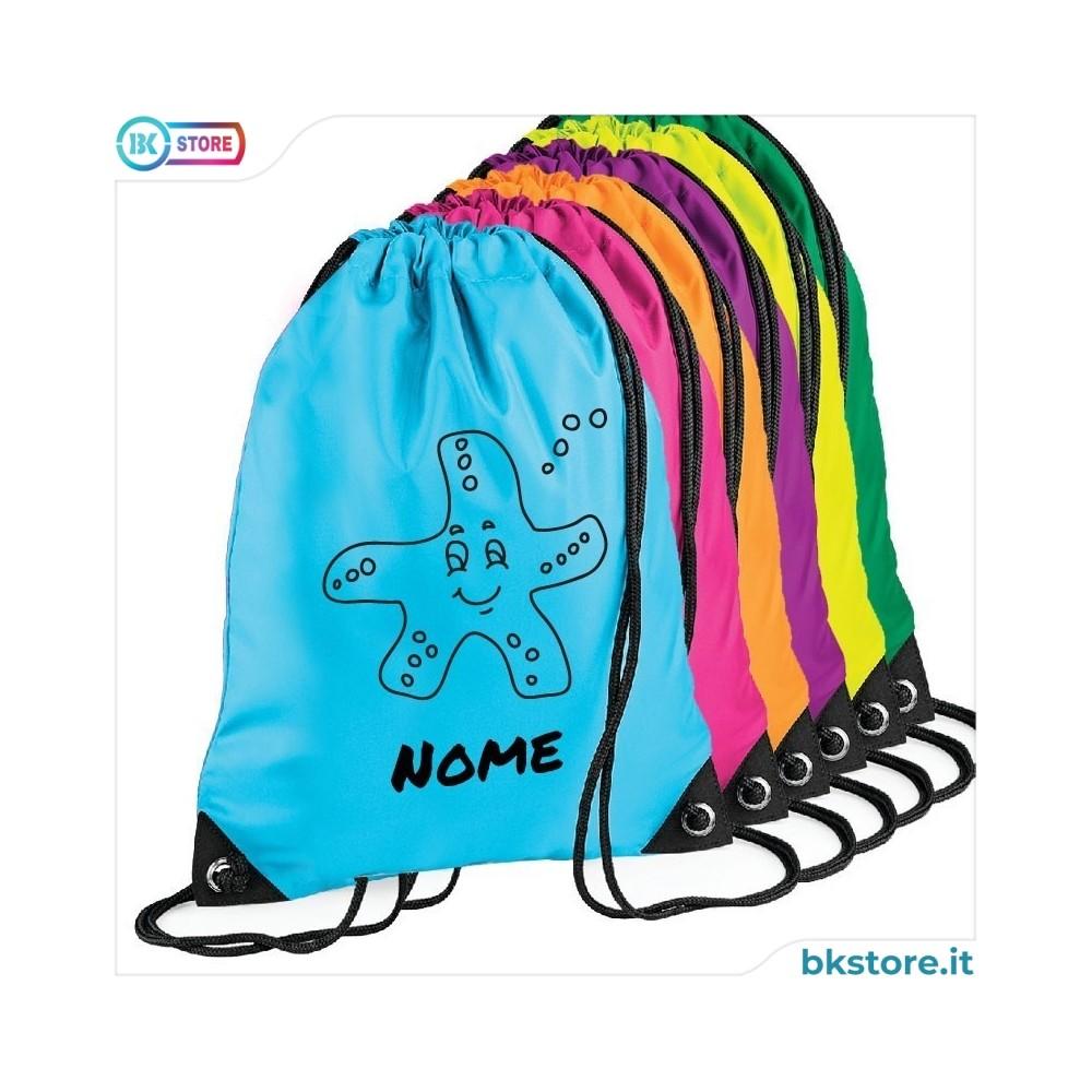 Zainetto personalizzato con stella marina e nome Zainetto personalizzato con stella marina e nome