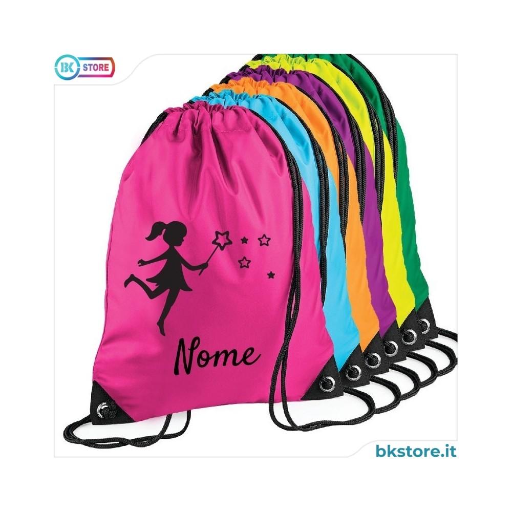 Zainetto personalizzato con bambina e stelline Zainetto personalizzato con bambina e stelline