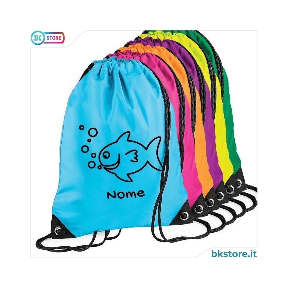 Zainetto personalizzato con pesce e nome Zainetto personalizzato con pesce e nome