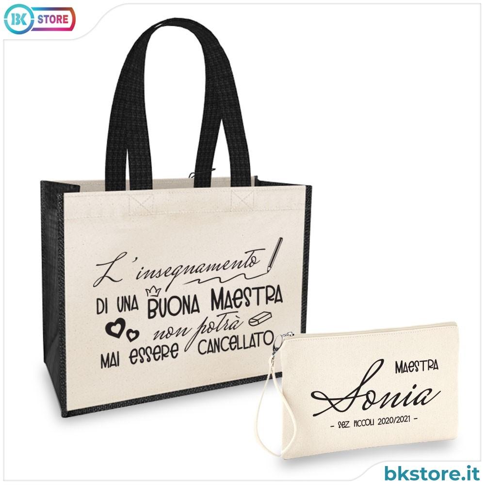 Borsa In Tela Con Farfalla Rossa E Set Pochette Cosmetici – Regalo Perfetto Per Donna, Mamma O Amica