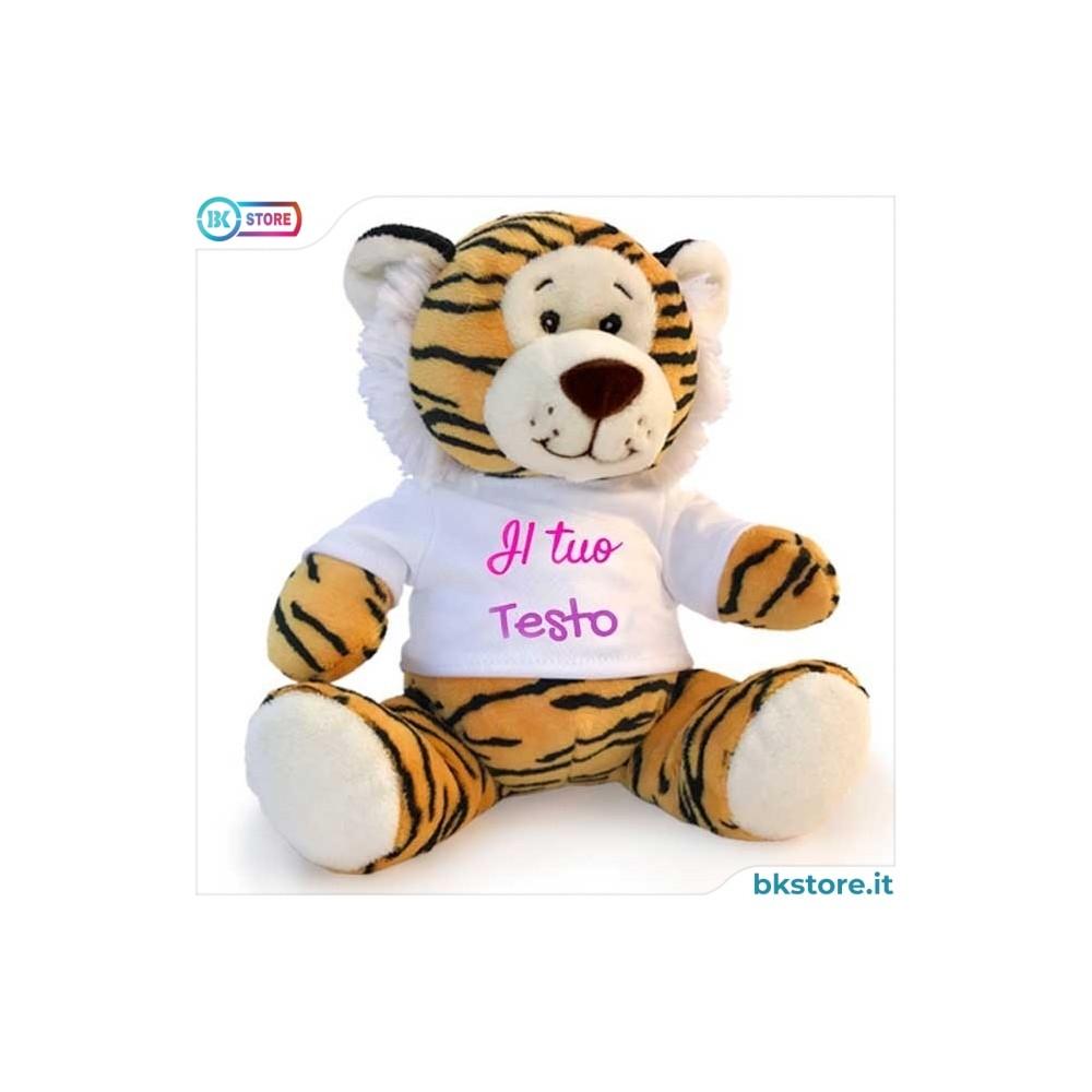 Tigre peluche personalizzata con foto o scritta sulla maglietta