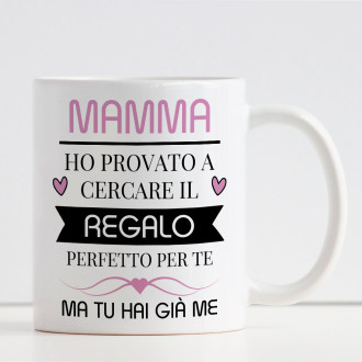 Tazza regalo per la mamma, personalizzata con nome e dedica