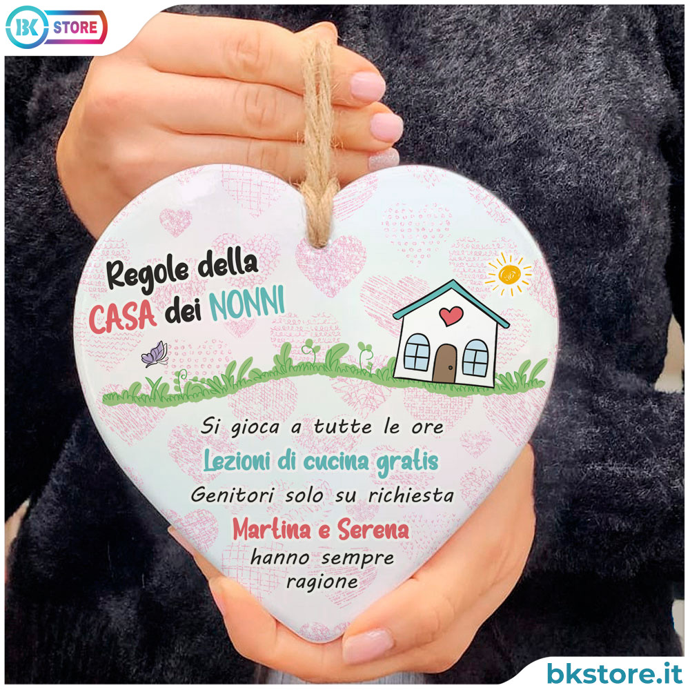 TTOVEN Bracciale Per Nonna – Con Ciondolo A Cuore E Cristallo Blu – Regalo Per Festa Della Mamma, Compleanno, Natale