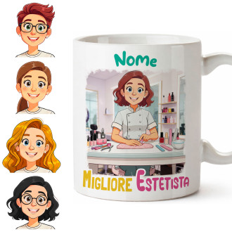 Tazza Estetista Personalizzata con Avatar e Nome – Idea Regalo Originale
